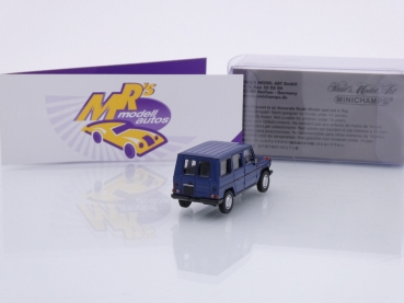 Preview: Minichamps 870038002 # Mercedes-Benz G-Klasse LWB Baujahr 1980 " dunkelblau " 1:87