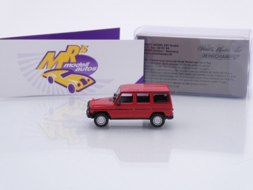 Preview: Minichamps 870038001 # Mercedes-Benz G-Klasse LWB Baujahr 1980 " rot " 1:87
