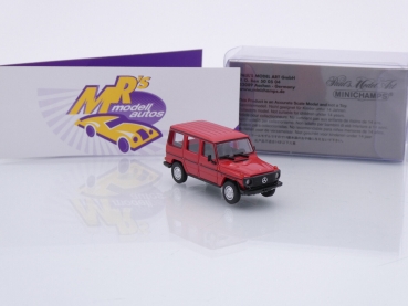 Preview: Minichamps 870038001 # Mercedes-Benz G-Klasse LWB Baujahr 1980 " rot " 1:87