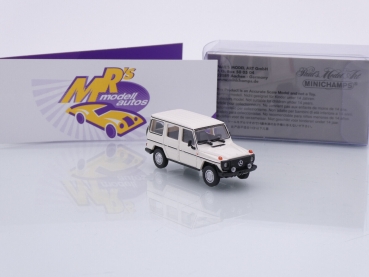 Preview: Minichamps 870038000 # Mercedes-Benz G-Klasse LWB Baujahr 1980 " cremeweiß " 1:87