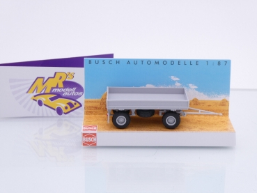 Preview: Busch 53011 # IFA HW 60.11 Anhänger ohne Plane Baujahr 1967 " hellgrau " 1:87