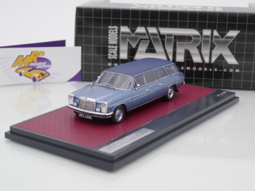Matrix MX51302-212 # Mercedes-Benz W114 Crayford Estate Baujahr 1971 " blaumetallic " 1:43