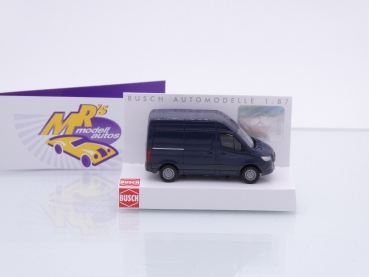 Preview: Busch 53001 # Mercedes-Benz Sprinter Kastenwagen Baujahr 2018 " dunkelblau " 1:87