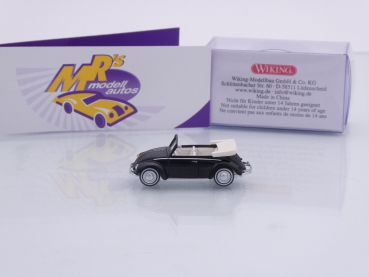 Preview: Wiking 0794 06 # VW Käfer 1200 Cabrio Baujahr 1961-63 " schwarz " 1:87