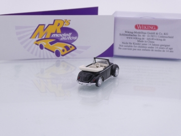 Preview: Wiking 0794 06 # VW Käfer 1200 Cabrio Baujahr 1961-63 " schwarz " 1:87