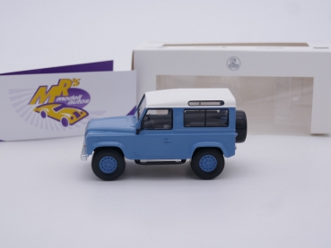 Preview: Norev 845107 # Land Rover Defender Geländewagen Baujahr 1995 " blau-weiß " 1:43