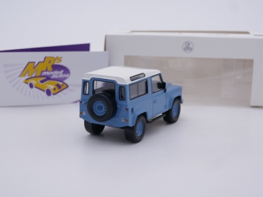 Preview: Norev 845107 # Land Rover Defender Geländewagen Baujahr 1995 " blau-weiß " 1:43