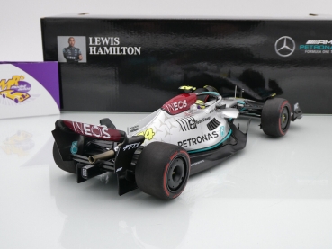 Preview: Minichamps 110220044 # Mercedes-AMG W13 F1 Spain GP 2022 " Lewis Hamilton " 1:18