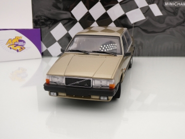 Preview: Minichamps 155171700 # Volvo 740 GL Limousine Baujahr 1986 " goldmetallic " 1:18