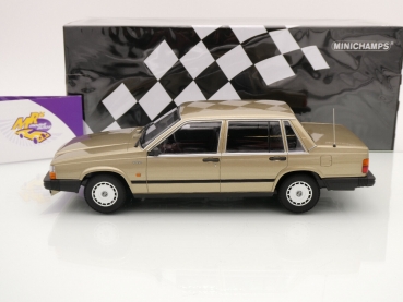 Preview: Minichamps 155171700 # Volvo 740 GL Limousine Baujahr 1986 " goldmetallic " 1:18