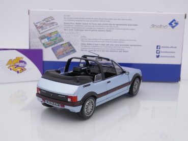 Preview: Solido S1806203 # Peugeot 205 GTI Cabrio Baujahr 1989 " azurblaumetallic " 1:18