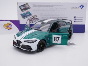 Preview: Solido S1806902 # Alfa Romeo Giulia GTAM grünmetallic " Hommage Nürburgring 1973 " 1:18