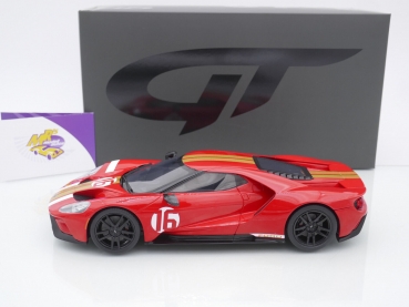 Preview: GT Spirit GT883 # Ford GT Heritage Edition Baujahr 2021 " Red / Gold Stripes " 1:18