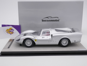Preview: Tecnomodel TM18-255C # Ferrari 365 P2/3 Drogo Press Version Baujahr 1967 " Aluminium Silver " 1:18