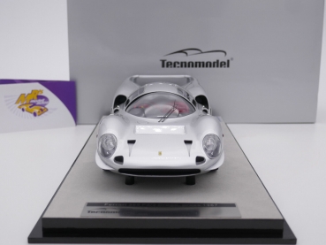 Preview: Tecnomodel TM18-255C # Ferrari 365 P2/3 Drogo Press Version Baujahr 1967 " Aluminium Silver " 1:18