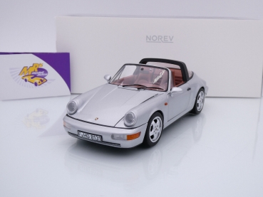 Norev 187342 # Porsche 911 (964) Carrera 4 Targa Baujahr 1990 " silbermetallic " 1:18
