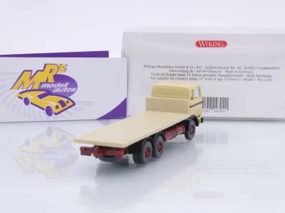 Preview: Wiking 0447 04 # Mercedes-Benz Flachpritschen-LKW Baujahr 1963-67 " grünbeige " 1:87
