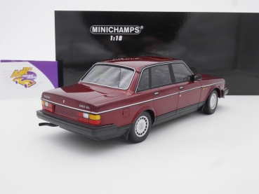 Preview: Minichamps 155171406 # Volvo 240 GL Limousine Baujahr 1986 " dunkelrotmetallic " 1:18