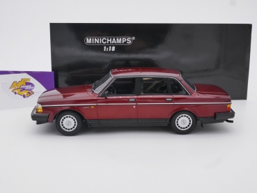 Preview: Minichamps 155171406 # Volvo 240 GL Limousine Baujahr 1986 " dunkelrotmetallic " 1:18