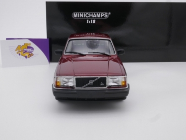 Preview: Minichamps 155171406 # Volvo 240 GL Limousine Baujahr 1986 " dunkelrotmetallic " 1:18