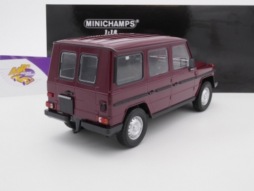 Preview: Minichamps 155038102 # Mercedes-Benz G-Modell lang (W460) Baujahr 1980 " dunkelrot " 1:18