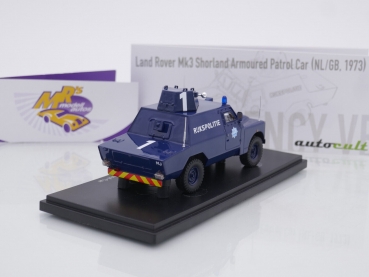 Preview: Autocult 12018 # Land Rover Mk3 Shorland Armoured Patrol Car Baujahr 1973 " Rijkspolitie NL " 1:43
