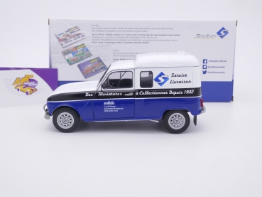 Preview: Solido S1802207 # Renault 4LF4 Kasten weiß-schwarz-blau " 90 Jahre Solido " 1:18