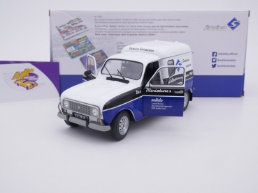 Preview: Solido S1802207 # Renault 4LF4 Kasten weiß-schwarz-blau " 90 Jahre Solido " 1:18