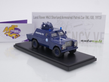 Preview: Autocult 12018 # Land Rover Mk3 Shorland Armoured Patrol Car Baujahr 1973 " Rijkspolitie NL " 1:43