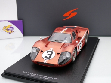 Preview: Spark 18S682 # FORD GT40 Mk IV No. 3 24h Le Mans 1967 " Andretti -Bianchi " 1:18