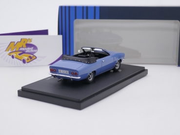 Preview: Autocult Avenue 60086 # Opel Manta A Cabriolet Karmann Baujahr 1971 " blaumetallic " 1:43