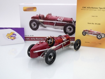 Preview: CMC M-228 # Alfa Romeo Tipo B P3 #40 Winner Comminges GP 1933 " Fagioli " 1:18