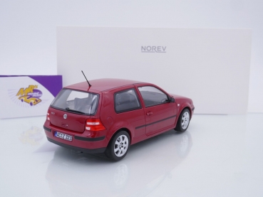 Preview: Norev 188573 # Volkswagen VW Golf 4 Limousine Baujahr 2002 " dunkelrot " 1:18