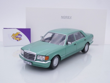 Norev 183469 # Mercedes-Benz 560 SEL Limousine Baujahr 1991 " grünmetallic " 1:18
