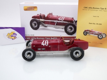 Preview: CMC M-228 # Alfa Romeo Tipo B P3 #40 Winner Comminges GP 1933 " Fagioli " 1:18