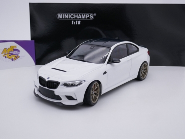 Minichamps 155021020 # BMW M2 CS F87 Goldene Felgen Baujahr 2020 " weiß " 1:18