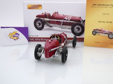 Preview: CMC M-228 # Alfa Romeo Tipo B P3 #40 Winner Comminges GP 1933 " Fagioli " 1:18
