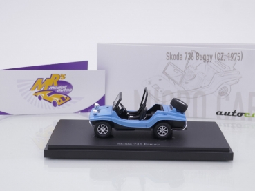 Preview: Autocult 03024 # Skoda 736 Buggy Baujahr 1975 " babyblau-schwarz " 1:43