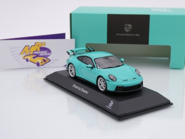 Preview: Spark WAP0202780RGT3 # Porsche 911 (992) GT3 Baujahr 2022 " mintgrün " 1:43