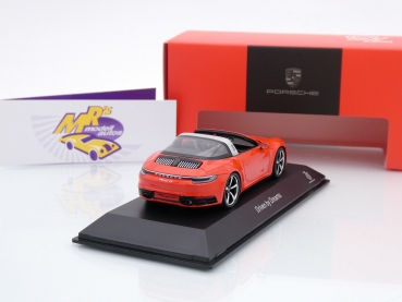 Preview: Spark WAP0209220RTRG # Porsche 911 (992) Targa 4S Baujahr 2020 " lavaorange " 1:43