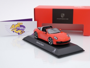Preview: Spark WAP0209220RTRG # Porsche 911 (992) Targa 4S Baujahr 2020 " lavaorange " 1:43
