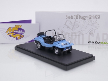 Preview: Autocult 03024 # Skoda 736 Buggy Baujahr 1975 " babyblau-schwarz " 1:43