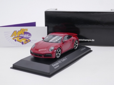Minichamps 410069475 # Porsche 911 Turbo S Baujahr 2020 " karminrot " 1:43
