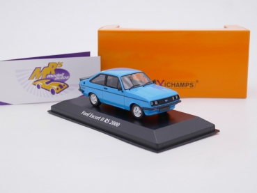 Maxichamps 940084300 # Ford Escort II RS 2000 Baujahr 1975 " hellblau " 1:43