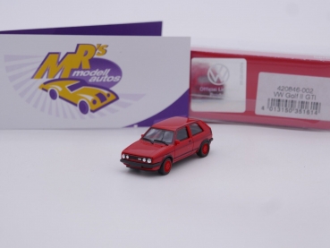 Herpa 420846-002 # Volkswagen Golf II GTI mit Sportfelgen Baujahr 1991 " rot " 1:87