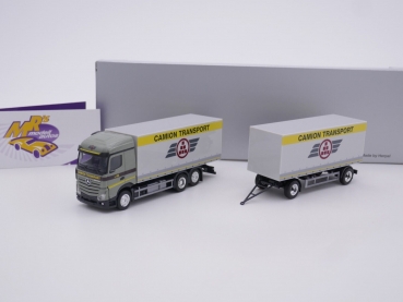 Herpa 950787 # Mercedes Benz Actros `18 Stream Space Koffer-HZ " Camion Transport (CH) " 1:87