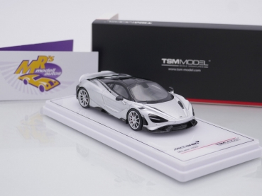 Preview: TSM Models 430624 # McLaren 765LT Coupe Baujahr 2021 " Ice Silver Metallic " 1:43