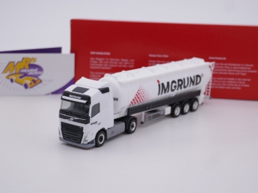 Herpa 314961 # Volvo FH5 Globetrotter mit ADR Saugsiloauflieger " Imgrund Spedition " 1:87