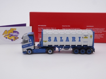 Preview: Herpa 314718 # Volvo FH Gl. 30ft Container Sattelzug " WG. Salari B.V. " 1:87