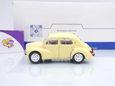 Preview: Solido S1806607 # Renault 4CV Limousine Baujahr 1961 " beige (Jaune Infante) " 1:18